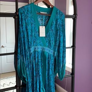 Jewel soirée dress in emerald, spell & the Gypsy